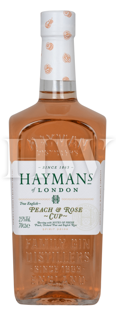 Buy Hayman's of London Peach & Rose Cup Gin online in our webshop |  Hellwege, your digital spirits wholesaler in whiskey, gin, rum, vodka,  cognac, champagne and more! Fast delivery and easy